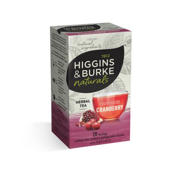 HIGGINS & BURKE COUNTRYSIDE CRANBERRY TEA BAGS Coffee & Tea