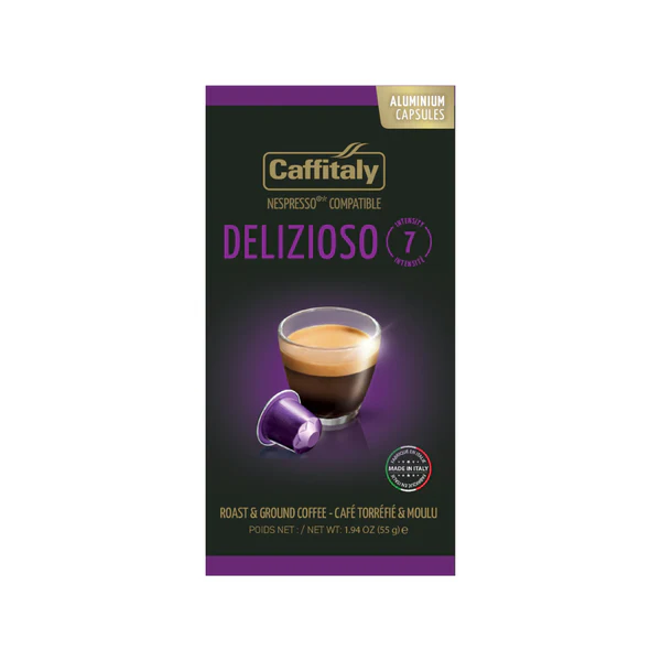 CAFFITALY Nespresso Compatible* Capsules DELIZIOSO - CASE OF 12 SLEEVES
