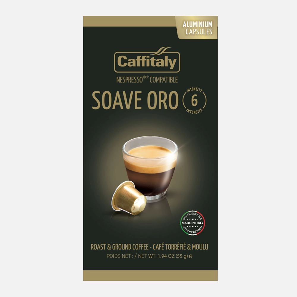 CAFFITALY Nespresso Compatible* Capsules SOAVE- CASE OF 12 SLEEVES